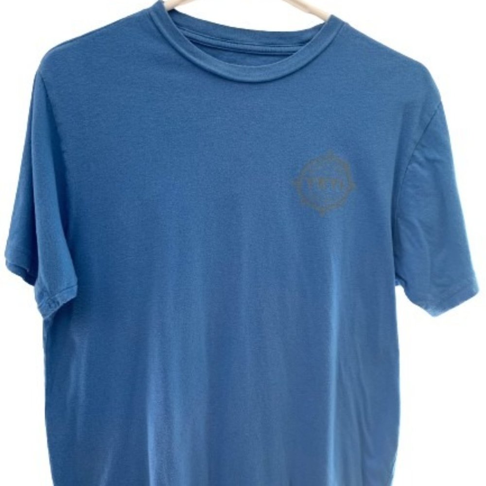 Men's Yeti Small Blue 100% Cotton Short Sleeve T-Shirt GUC